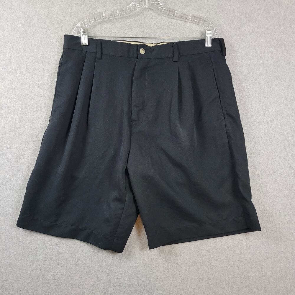 NWT Steve & Barry's Bubba Golf Black Pleated Wrinkle Resistant Shorts Men's 36